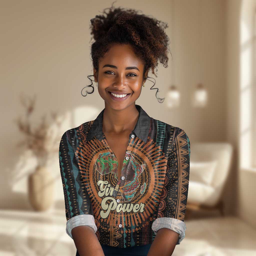 Happy International Women's Day Women Casual Shirt Black Girl Power LT15