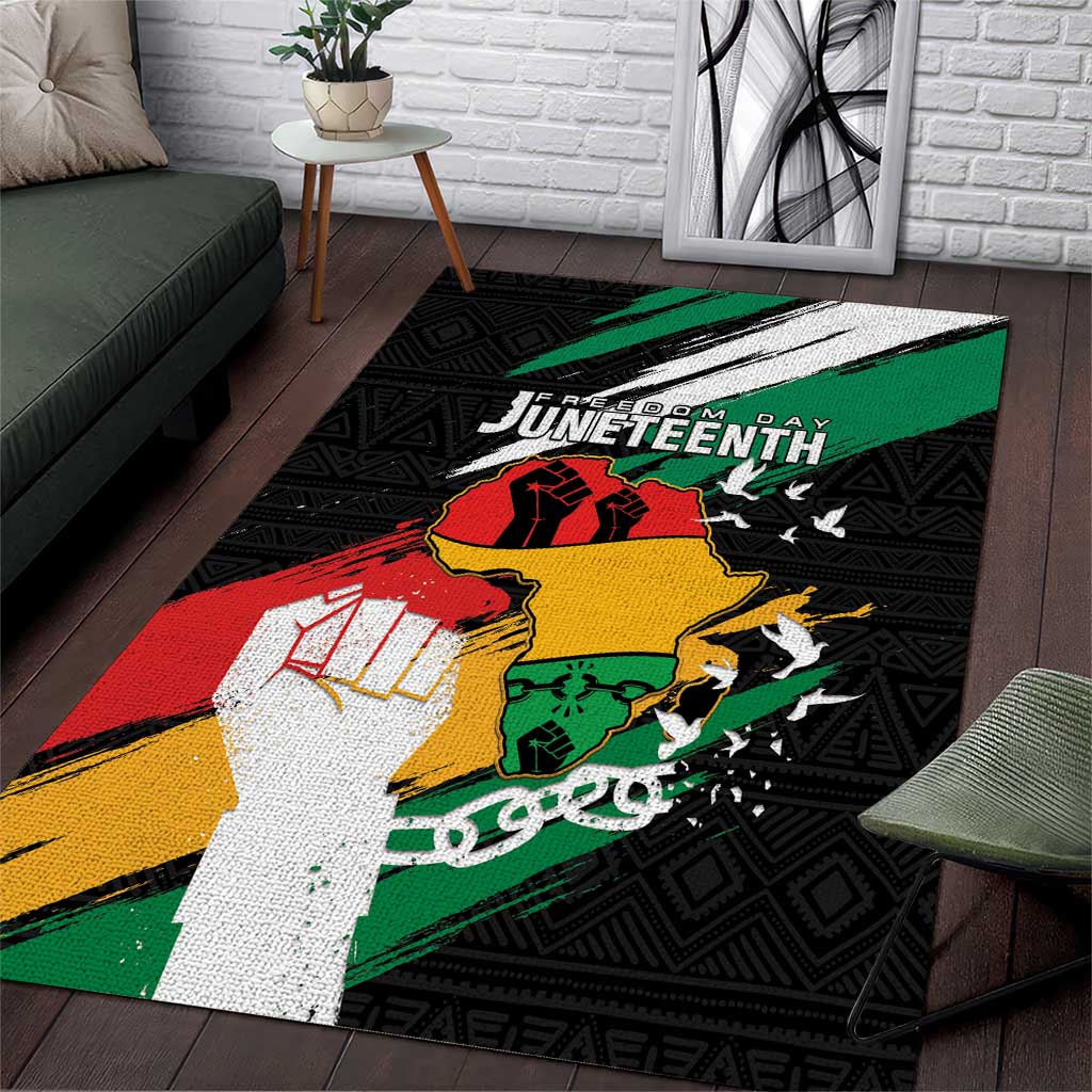 Afro Nigeria Juneteenth Area Rug Freedom Day LT15
