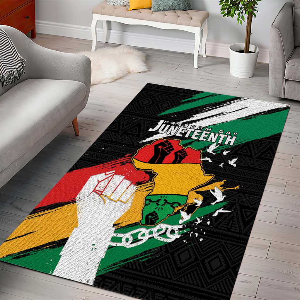 Afro Nigeria Juneteenth Area Rug Freedom Day LT15
