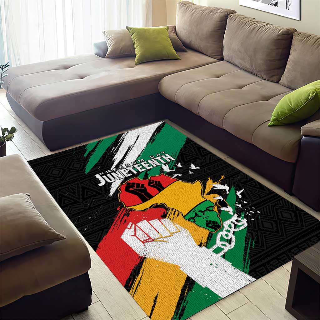 Afro Nigeria Juneteenth Area Rug Freedom Day LT15