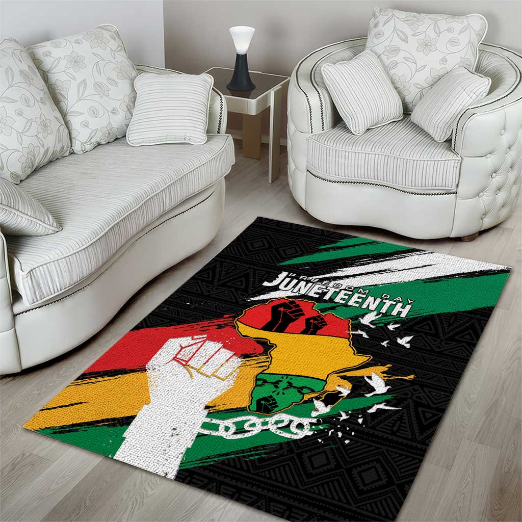 Afro Nigeria Juneteenth Area Rug Freedom Day LT15