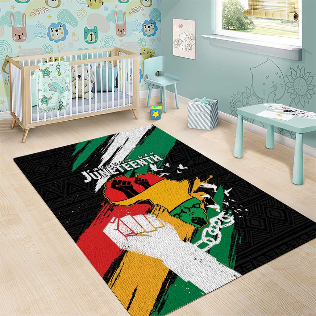 Afro Nigeria Juneteenth Area Rug Freedom Day LT15