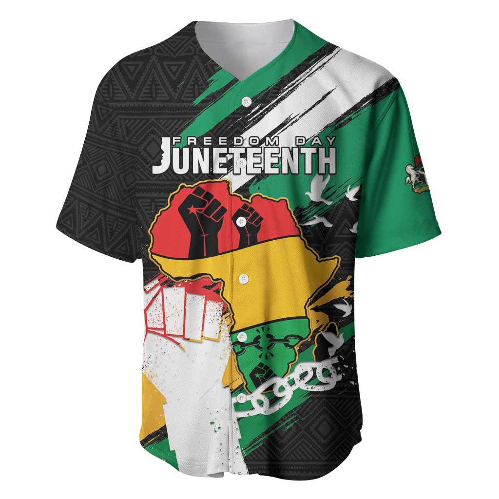 Personalised Afro Nigeria Juneteenth Baseball Jersey Freedom Day LT15