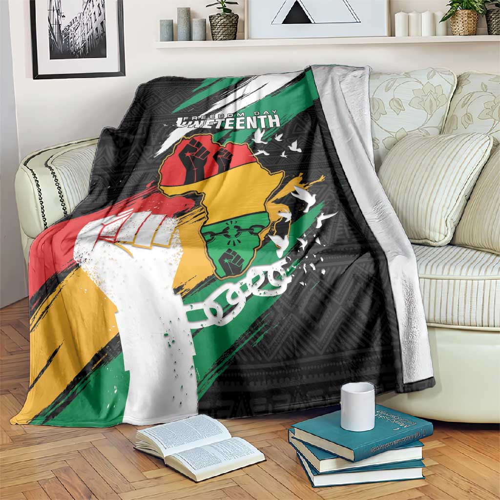 Afro Nigeria Juneteenth Blanket Freedom Day LT15