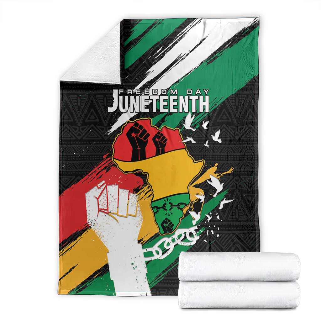 Afro Nigeria Juneteenth Blanket Freedom Day LT15