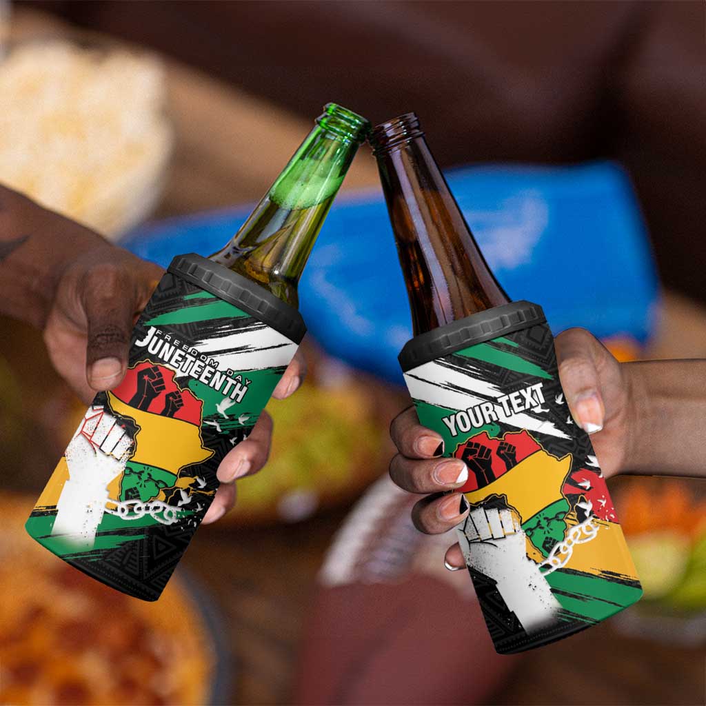 Personalised Afro Nigeria Juneteenth 4 in 1 Can Cooler Tumbler Freedom Day LT15