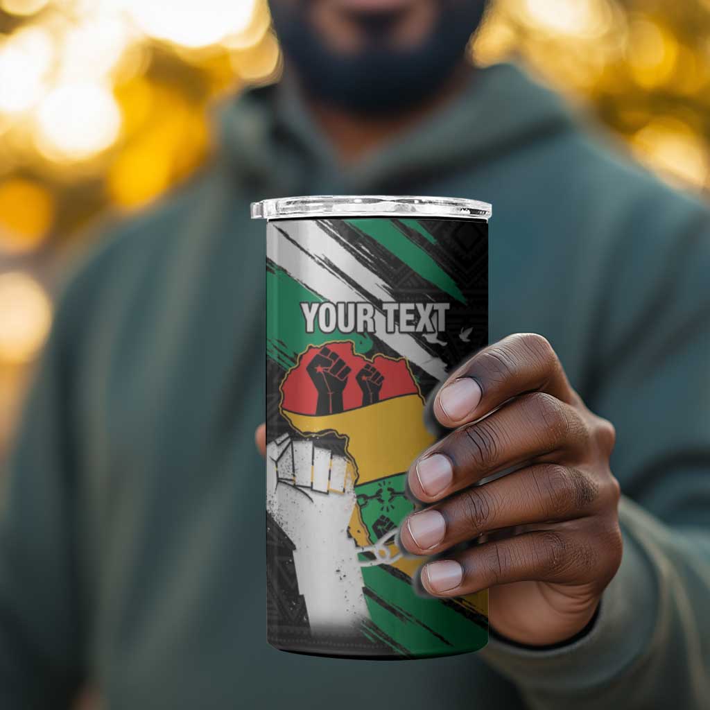 Personalised Afro Nigeria Juneteenth 4 in 1 Can Cooler Tumbler Freedom Day LT15