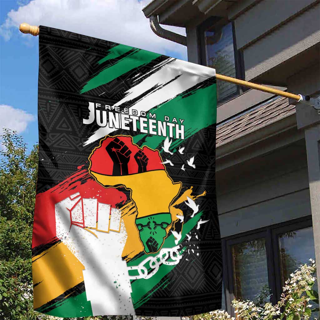 Afro Nigeria Juneteenth Garden Flag Freedom Day LT15