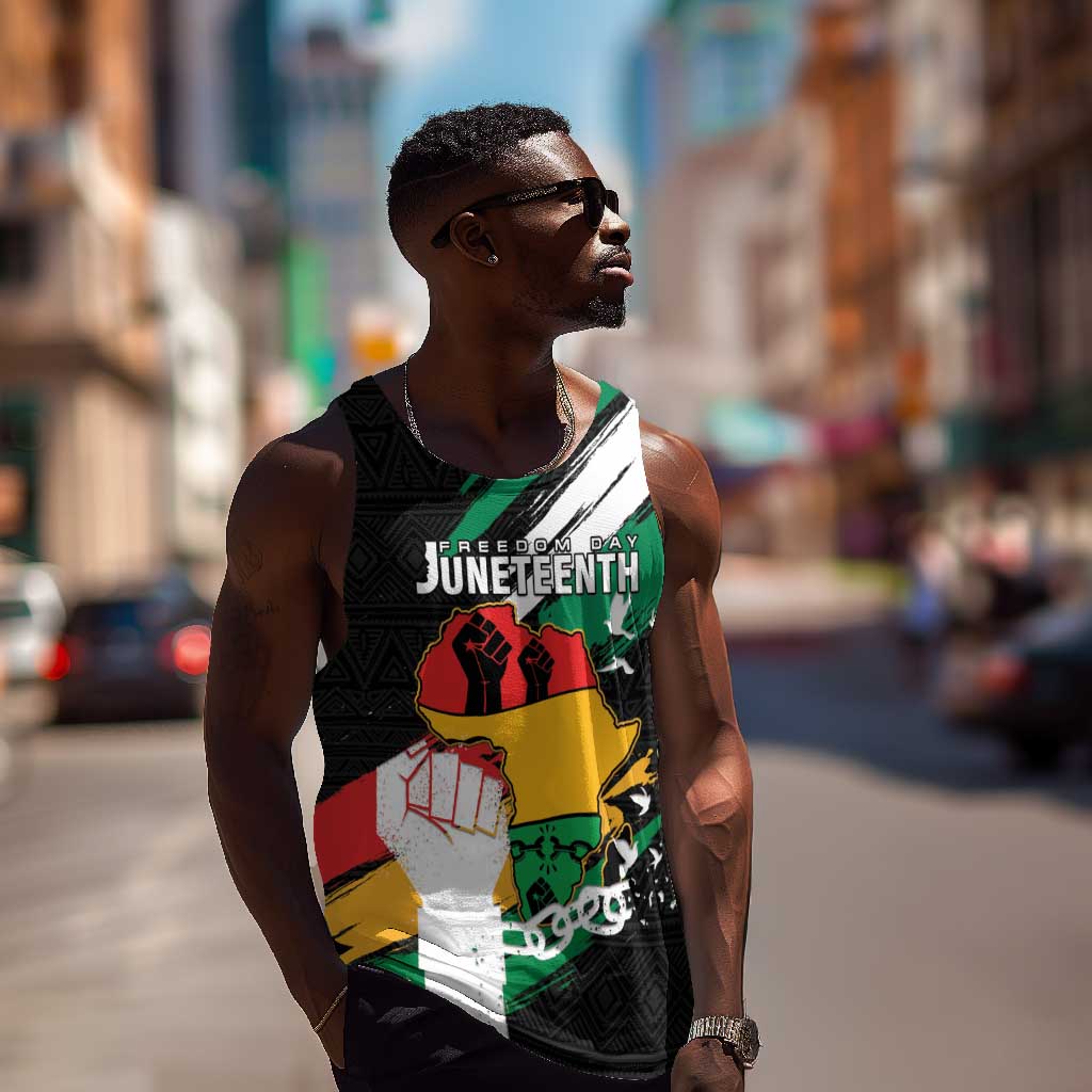 Personalised Afro Nigeria Juneteenth Men Tank Top Freedom Day LT15