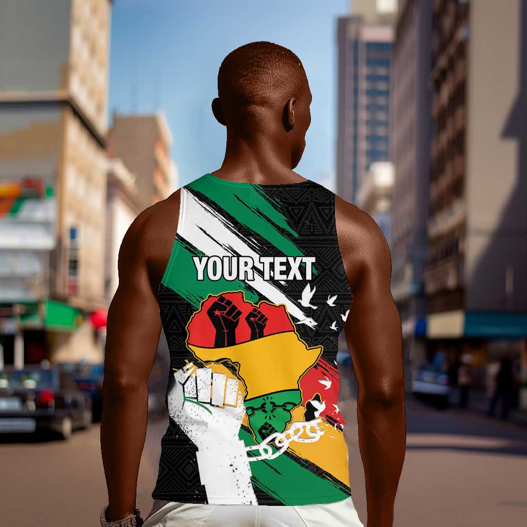 Personalised Afro Nigeria Juneteenth Men Tank Top Freedom Day LT15