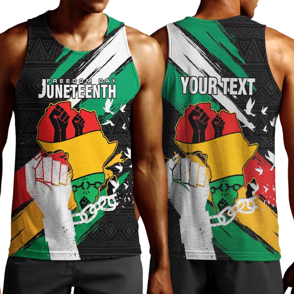 Personalised Afro Nigeria Juneteenth Men Tank Top Freedom Day LT15