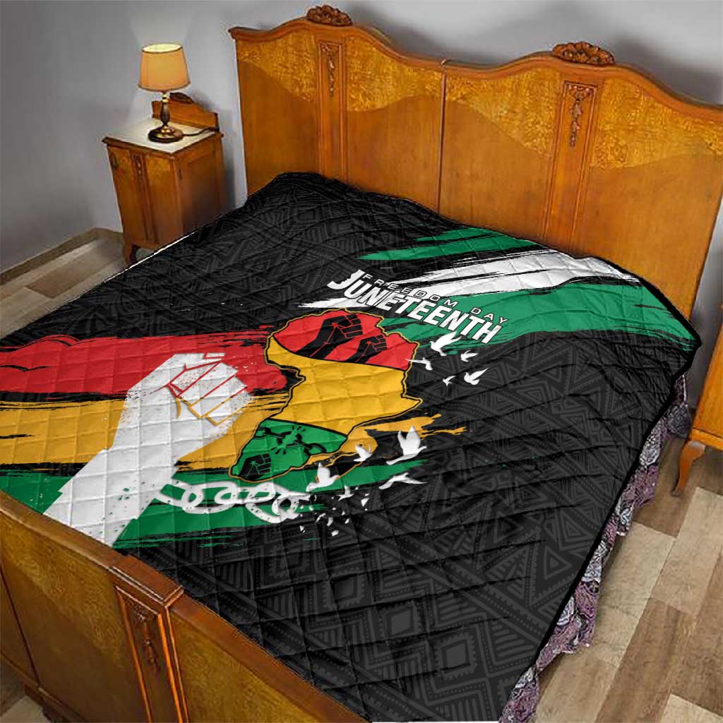 Afro Nigeria Juneteenth Quilt Freedom Day LT15