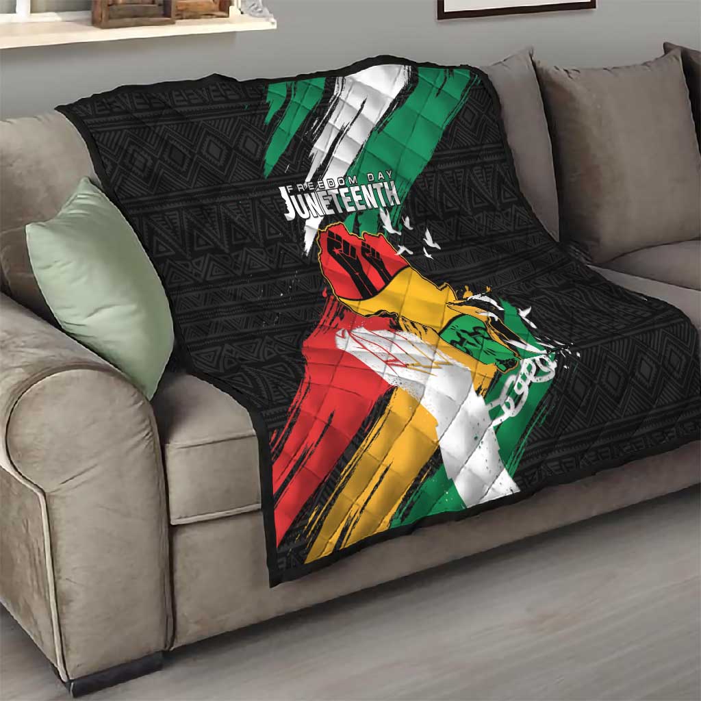 Afro Nigeria Juneteenth Quilt Freedom Day LT15