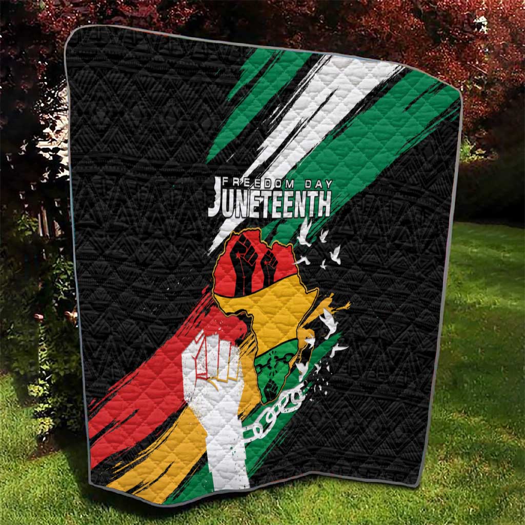 Afro Nigeria Juneteenth Quilt Freedom Day LT15