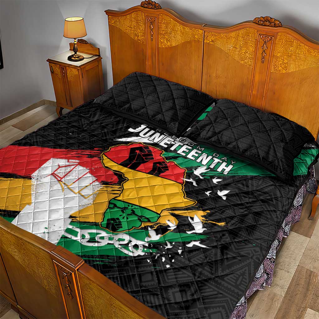 Afro Nigeria Juneteenth Quilt Bed Set Freedom Day LT15