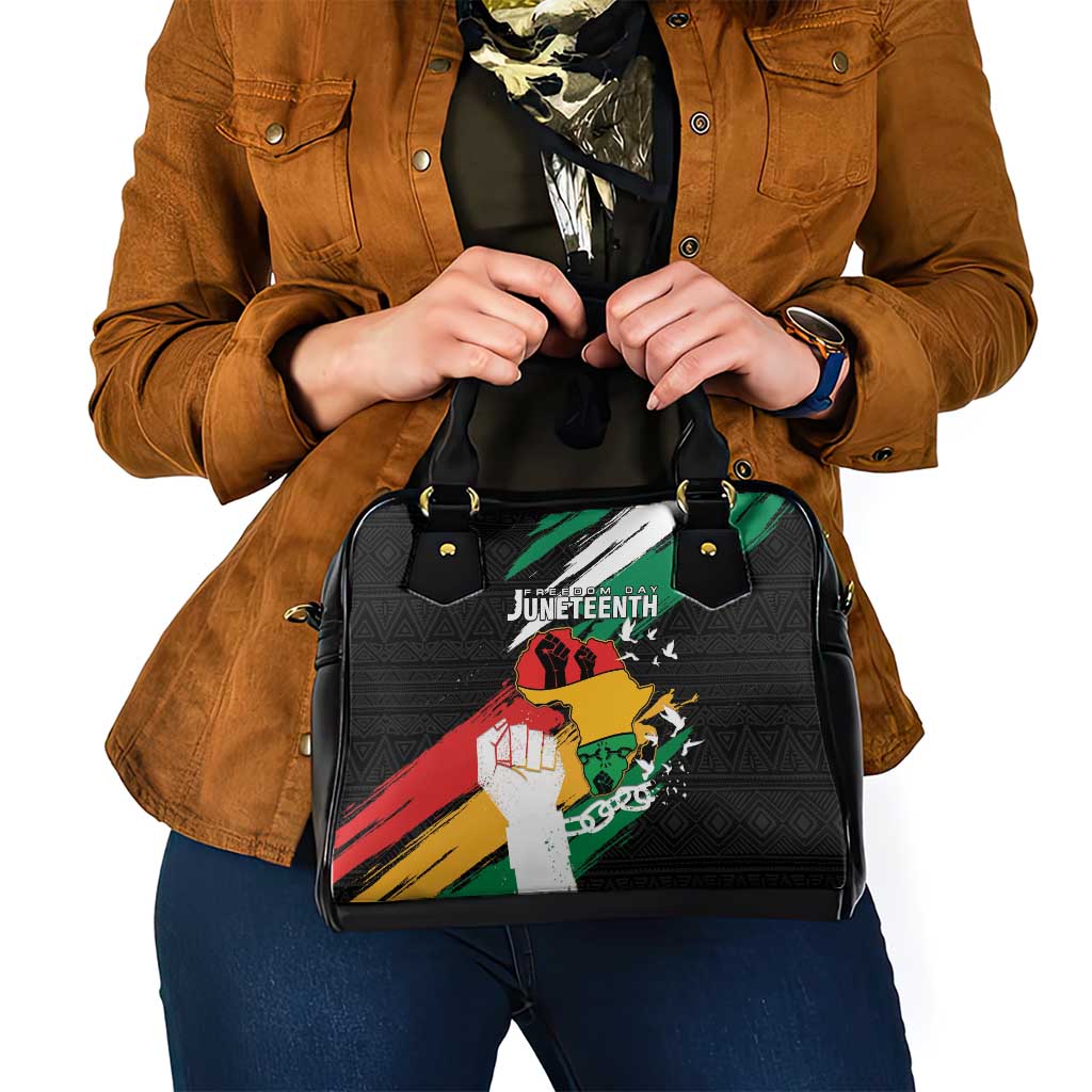 Nigeria Juneteenth Shoulder Handbag Africa Map - Happy Freedom Day LT15