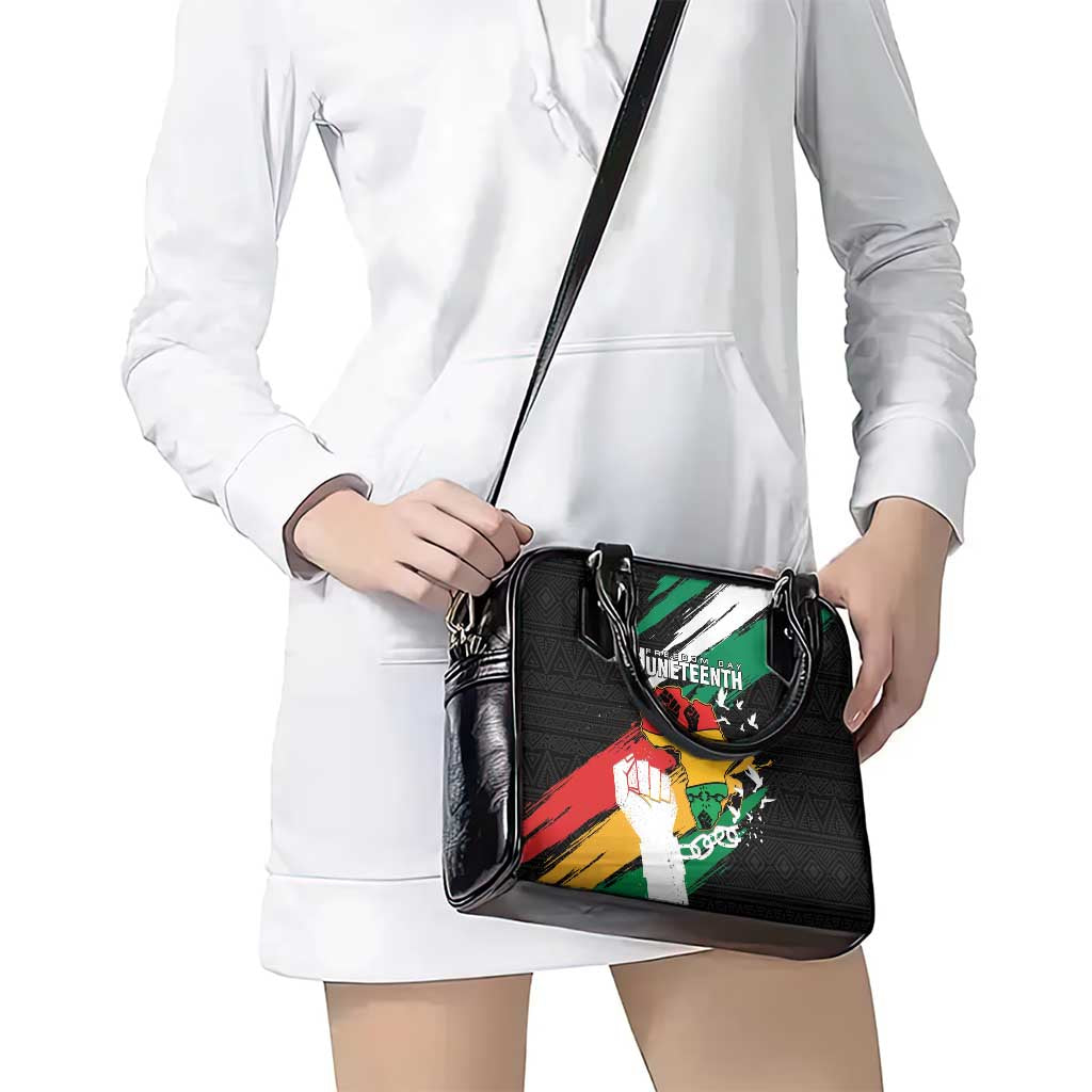 Nigeria Juneteenth Shoulder Handbag Africa Map - Happy Freedom Day LT15