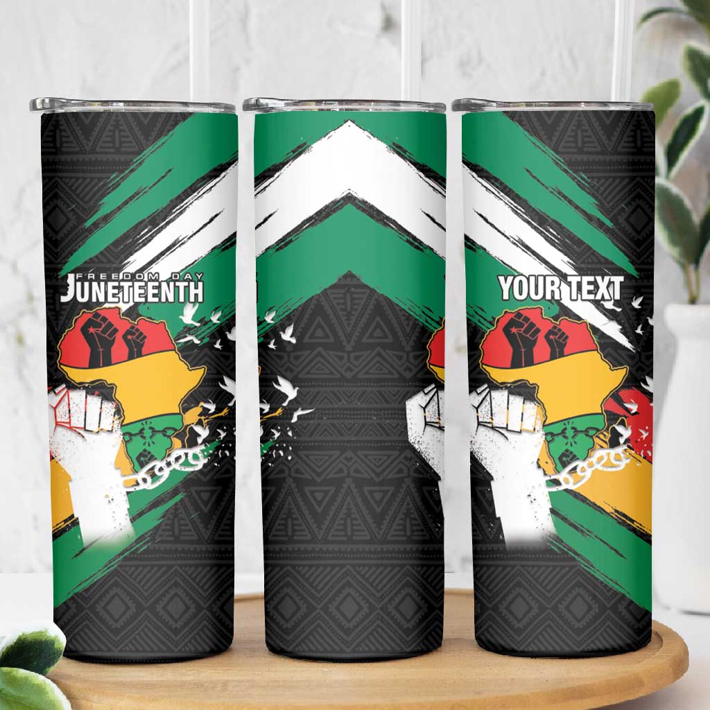 Personalised Afro Nigeria Juneteenth Skinny Tumbler Freedom Day LT15