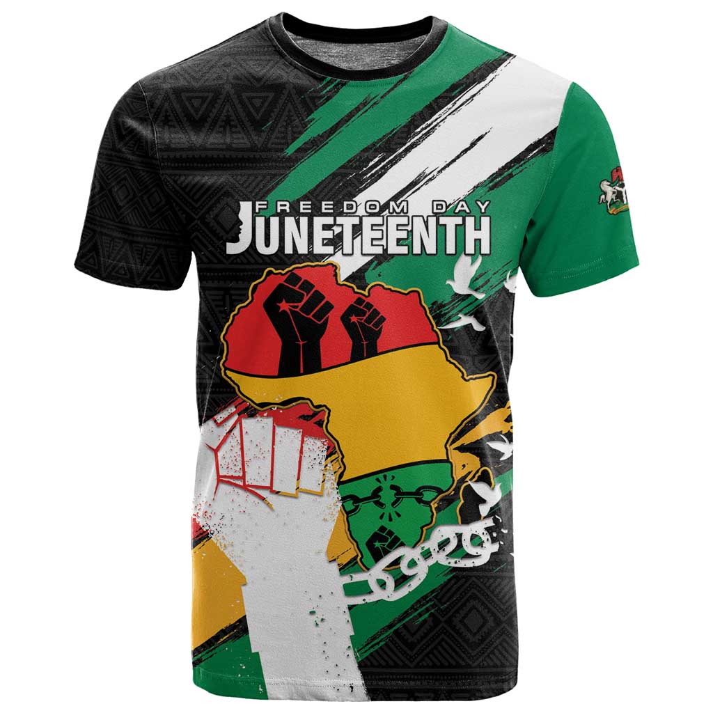 Personalised Afro Nigeria Juneteenth T shirt Freedom Day LT15
