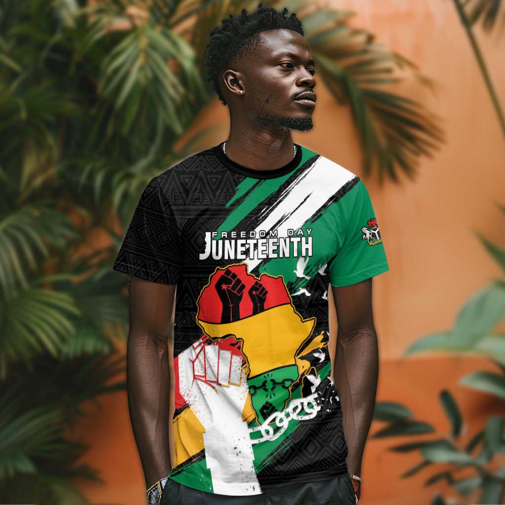 Personalised Afro Nigeria Juneteenth T shirt Freedom Day LT15