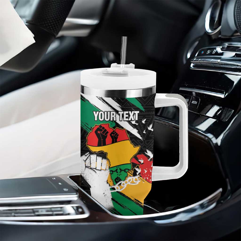 Personalised Afro Nigeria Juneteenth Tumbler With Handle Freedom Day LT15