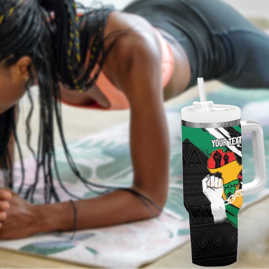 Personalised Afro Nigeria Juneteenth Tumbler With Handle Freedom Day LT15