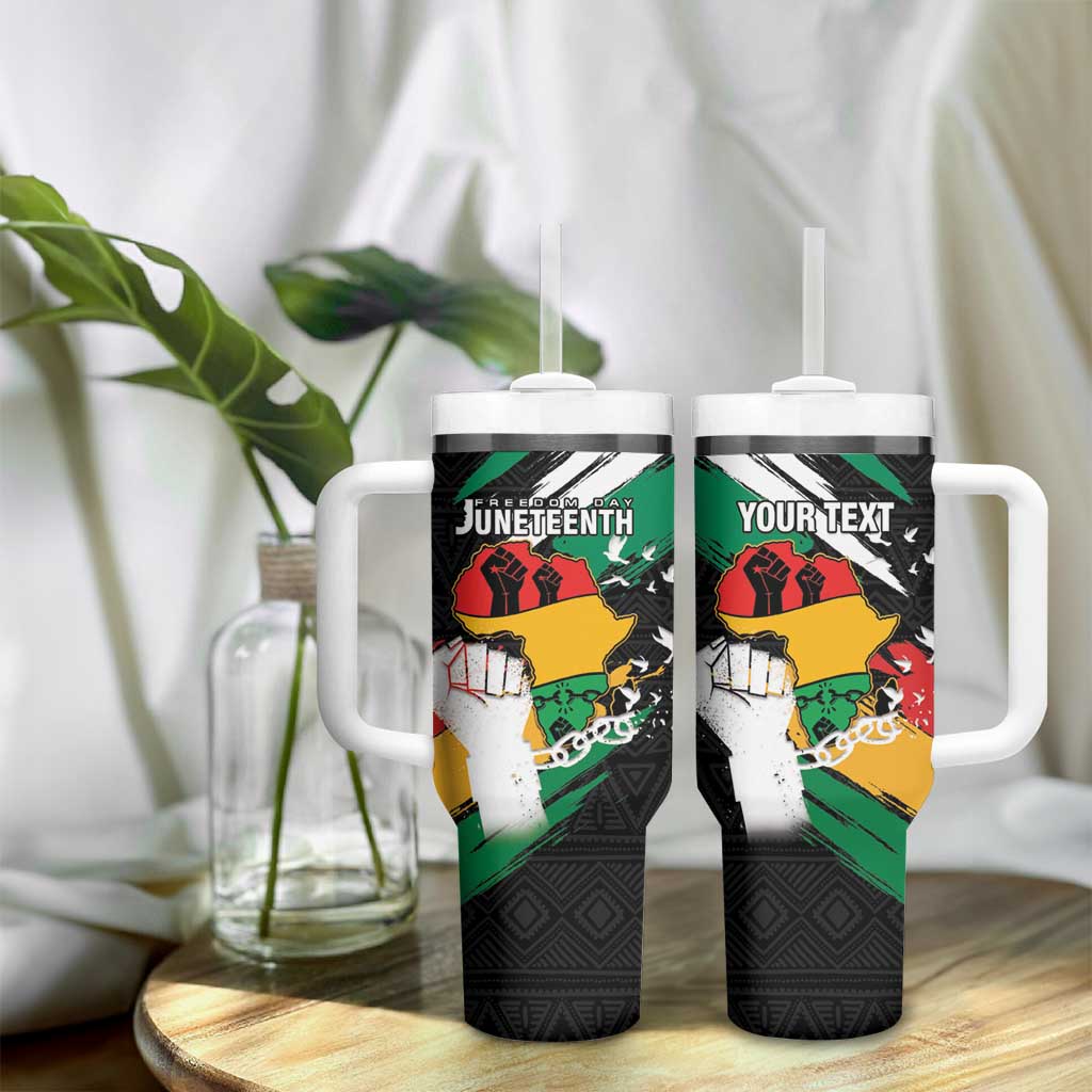 Personalised Afro Nigeria Juneteenth Tumbler With Handle Freedom Day LT15