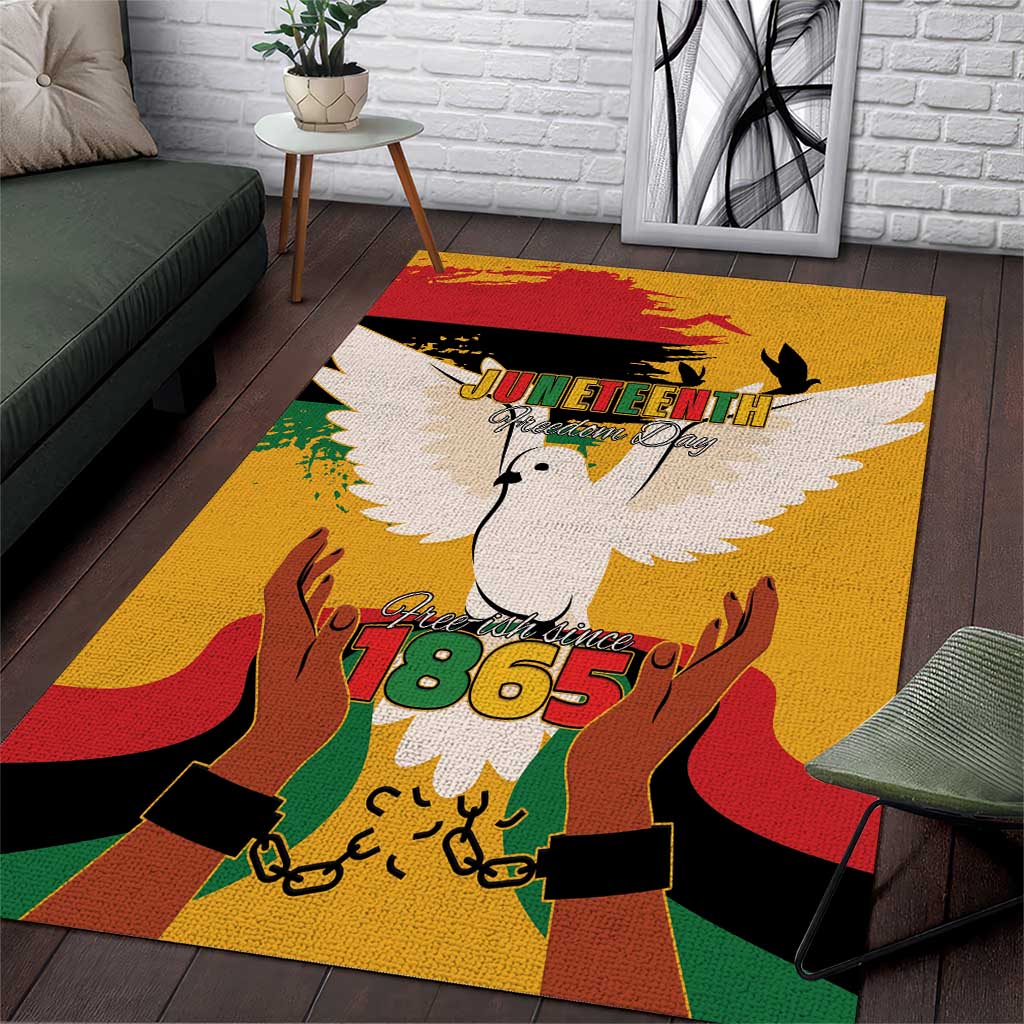 African American Juneteenth 1865 Area Rug Black Freedom LT15