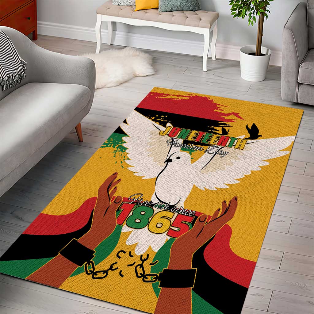 African American Juneteenth 1865 Area Rug Black Freedom LT15