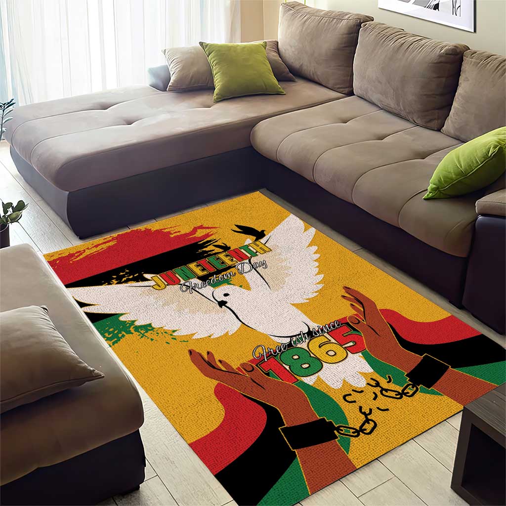 African American Juneteenth 1865 Area Rug Black Freedom LT15