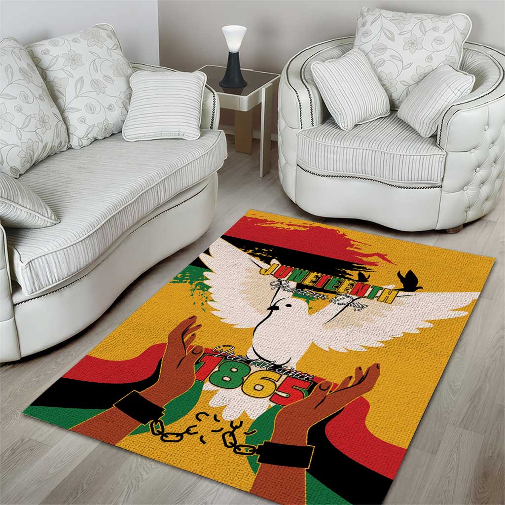 African American Juneteenth 1865 Area Rug Black Freedom LT15