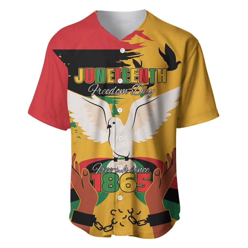 African American Juneteenth 1865 Baseball Jersey Black Freedom LT15