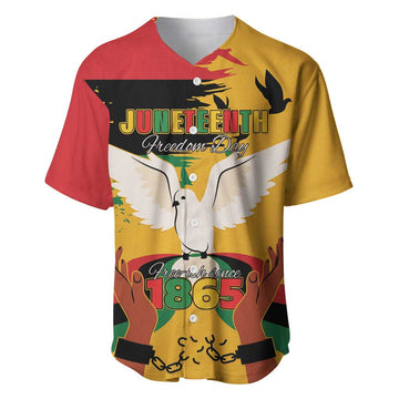 African American Juneteenth 1865 Baseball Jersey Black Freedom LT15