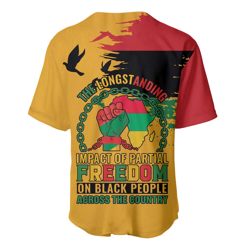 African American Juneteenth 1865 Baseball Jersey Black Freedom LT15