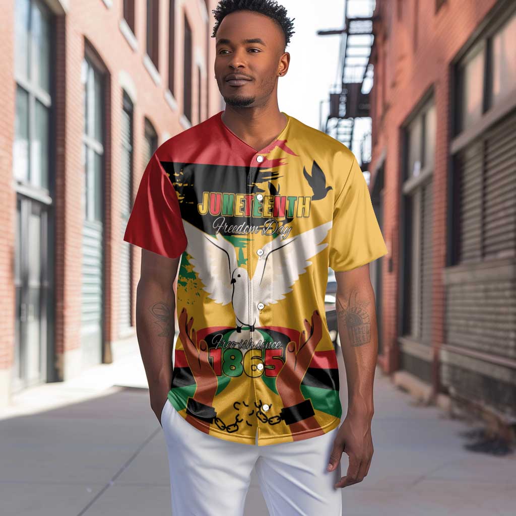 African American Juneteenth 1865 Baseball Jersey Black Freedom LT15