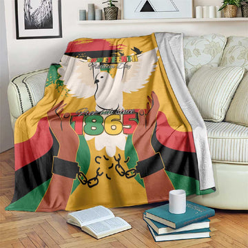 African American Juneteenth 1865 Blanket Black Freedom LT15