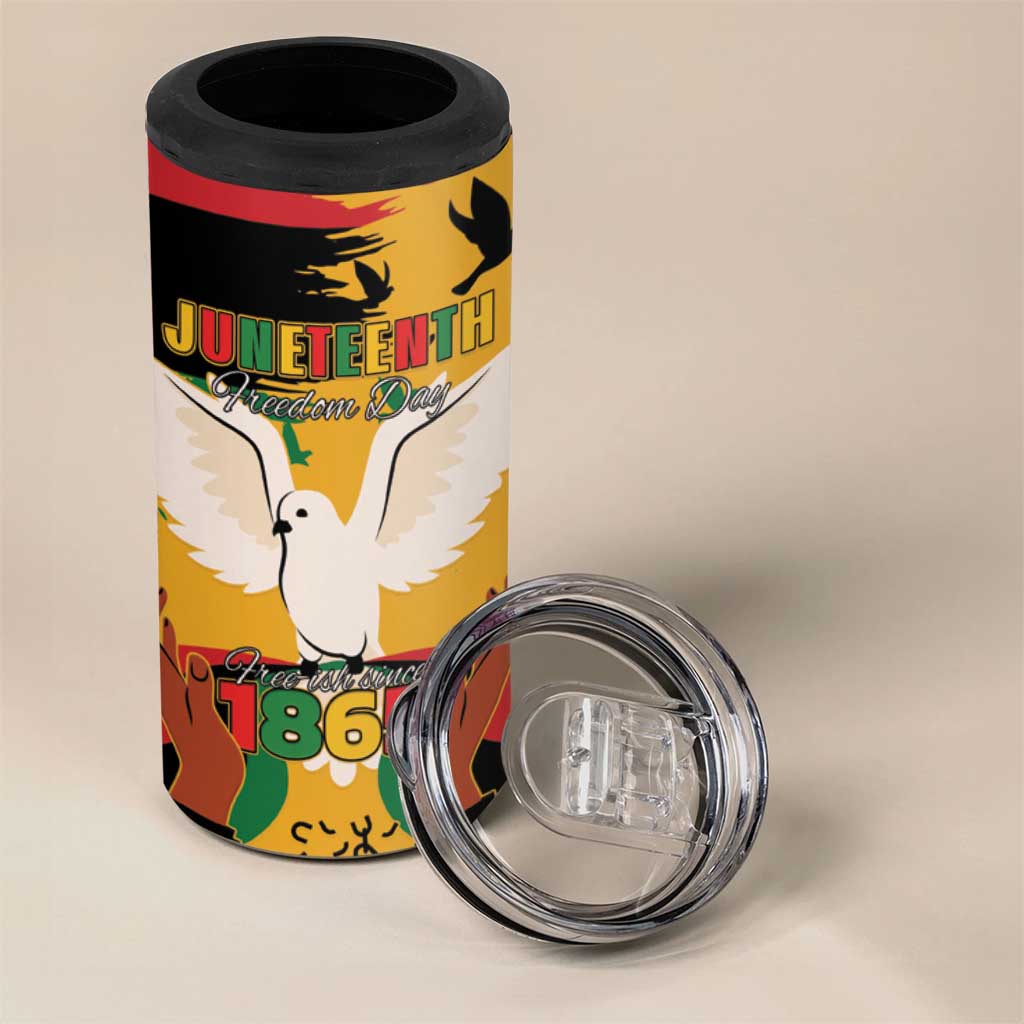 African American Juneteenth 1865 4 in 1 Can Cooler Tumbler Black Freedom LT15