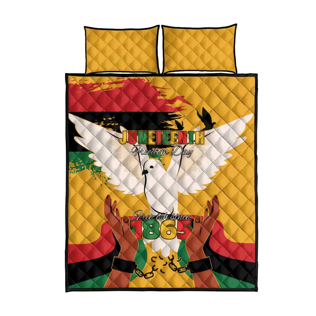 African American Juneteenth 1865 Quilt Bed Set Black Freedom LT15