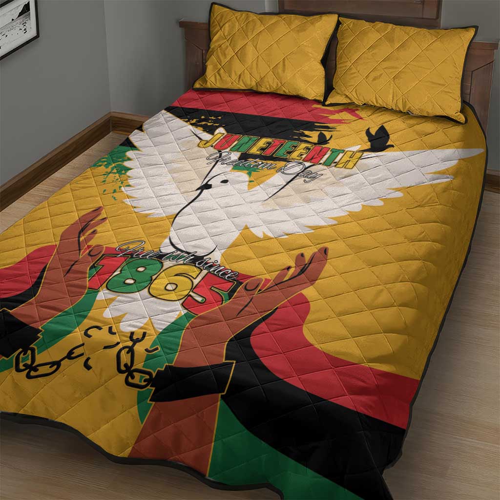 African American Juneteenth 1865 Quilt Bed Set Black Freedom LT15