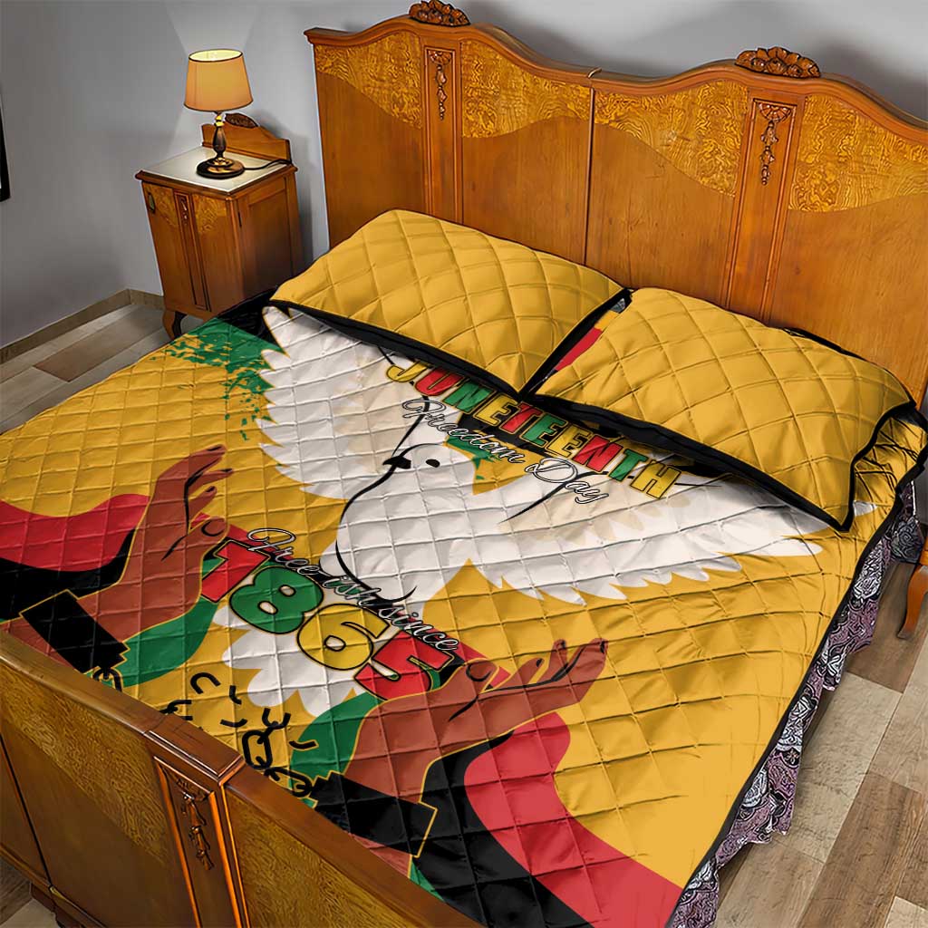 African American Juneteenth 1865 Quilt Bed Set Black Freedom LT15