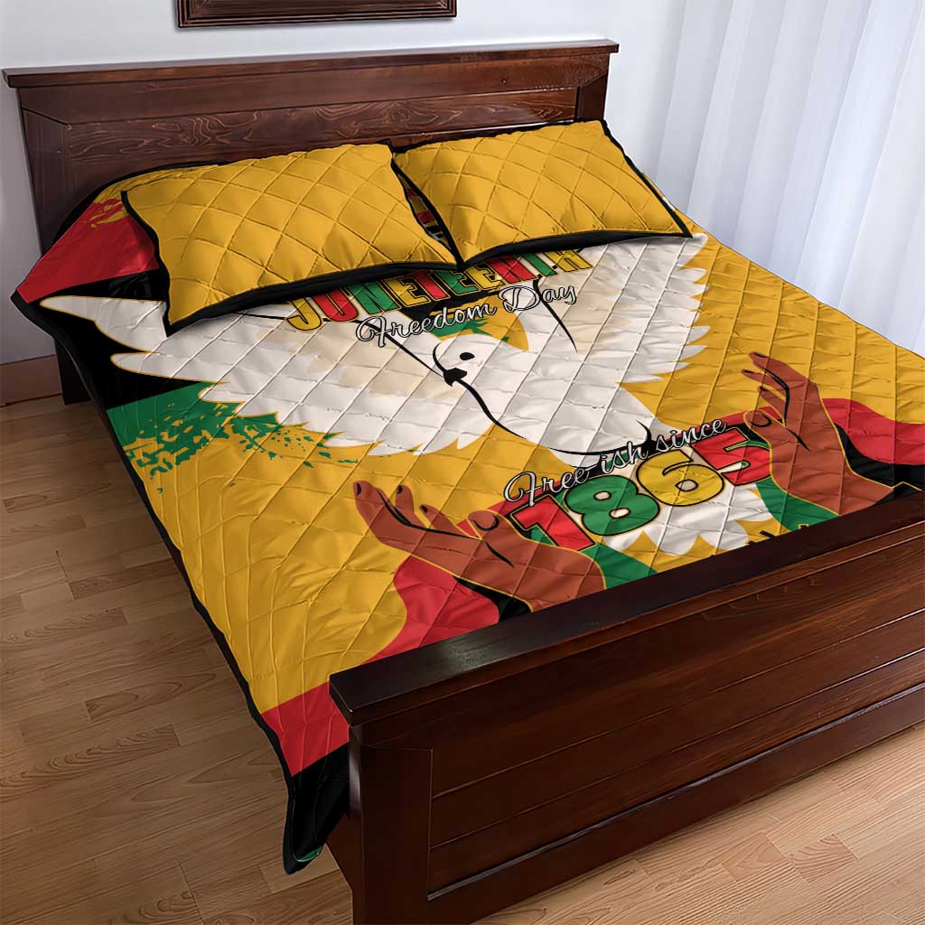 African American Juneteenth 1865 Quilt Bed Set Black Freedom LT15