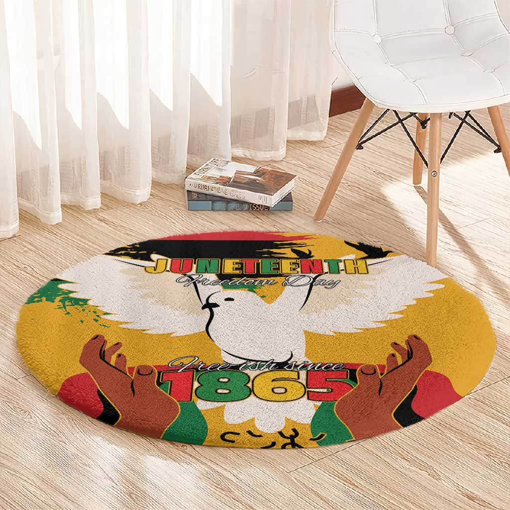 African American Juneteenth 1865 Round Carpet Black Freedom LT15