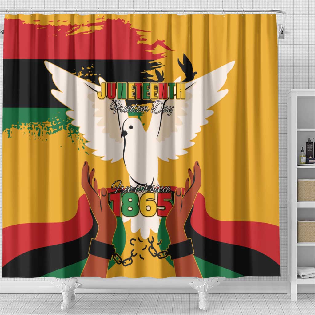 Juneteenth African American Shower Curtain Free-ish Since 1865 LT15
