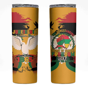 African American Juneteenth 1865 Skinny Tumbler Black Freedom LT15