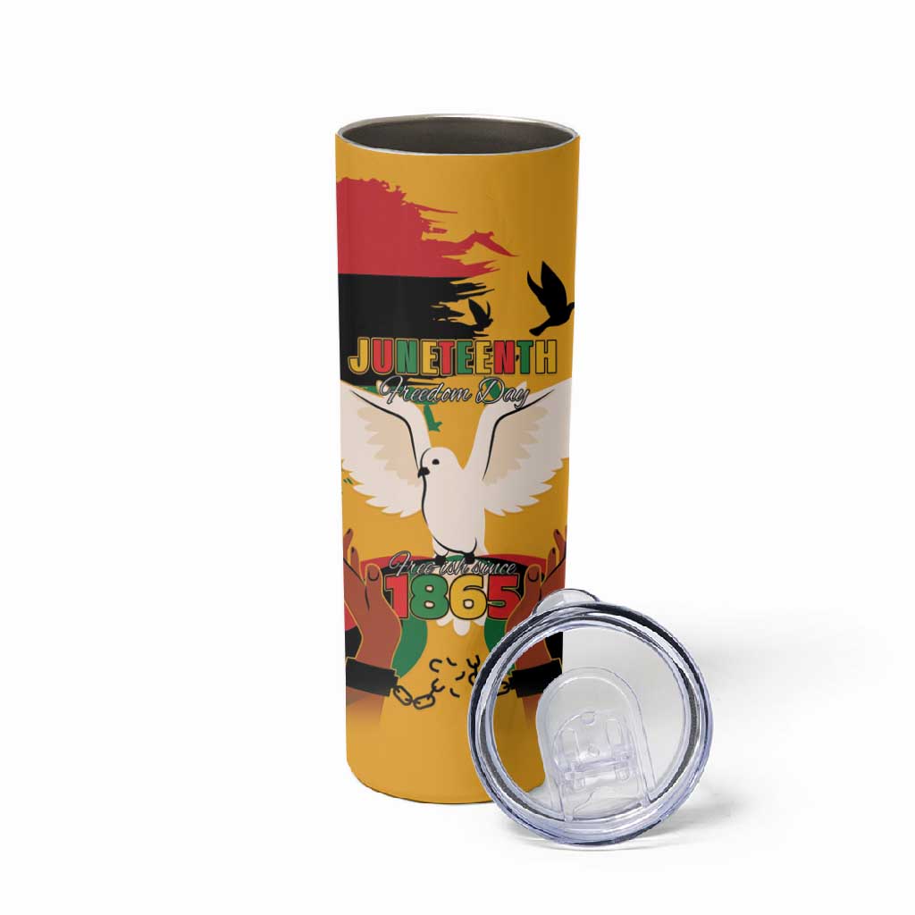 African American Juneteenth 1865 Skinny Tumbler Black Freedom LT15