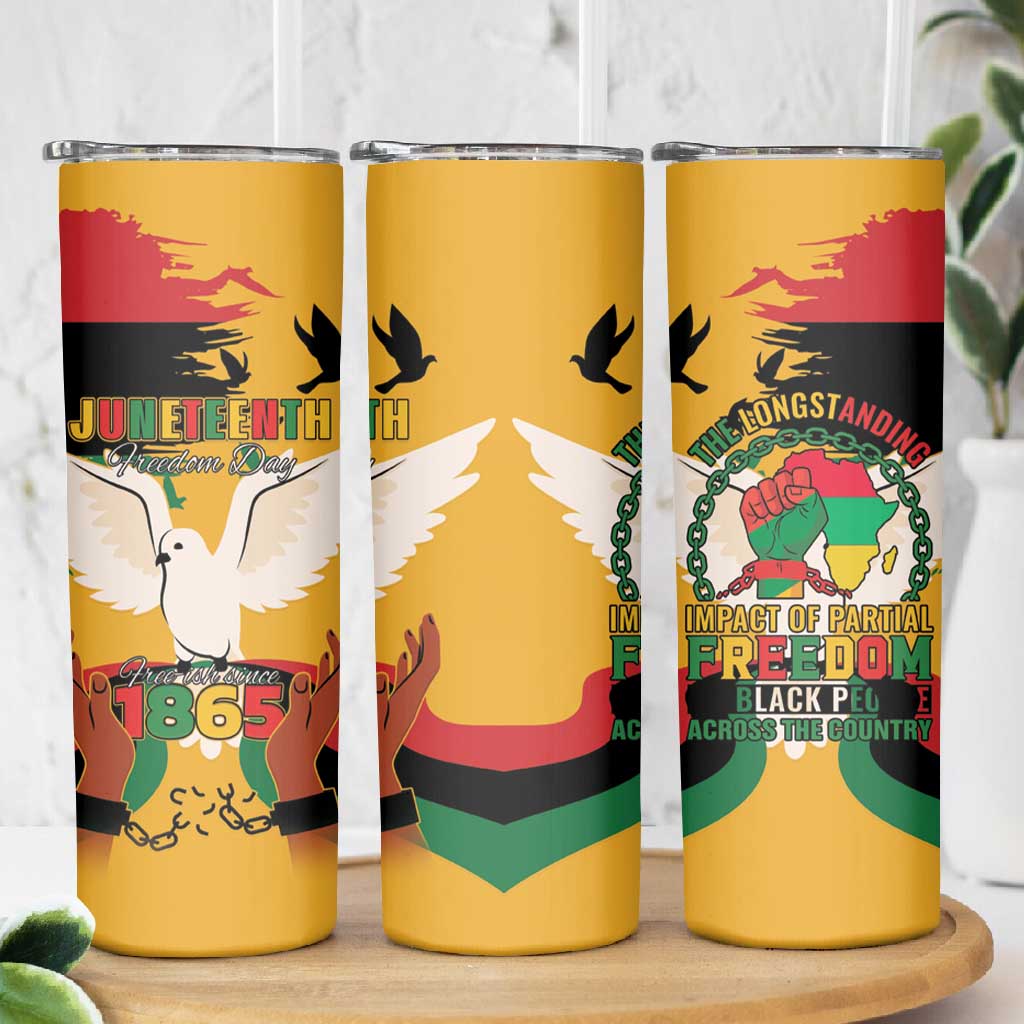 African American Juneteenth 1865 Skinny Tumbler Black Freedom LT15