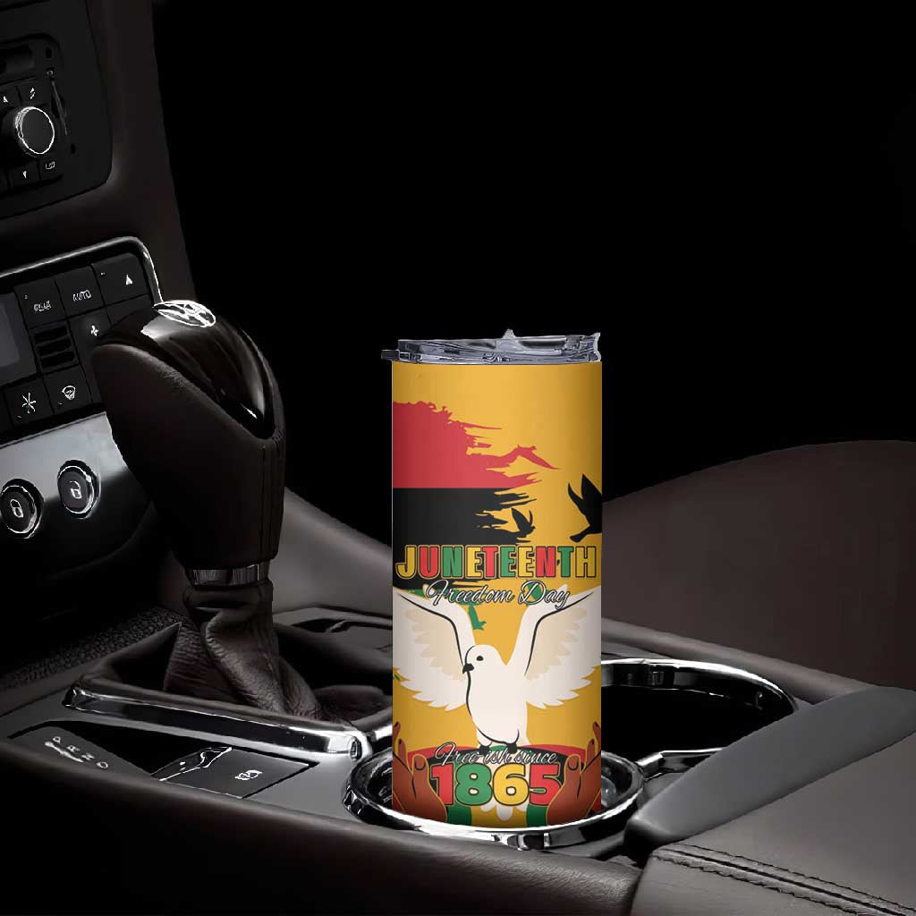 African American Juneteenth 1865 Skinny Tumbler Black Freedom LT15