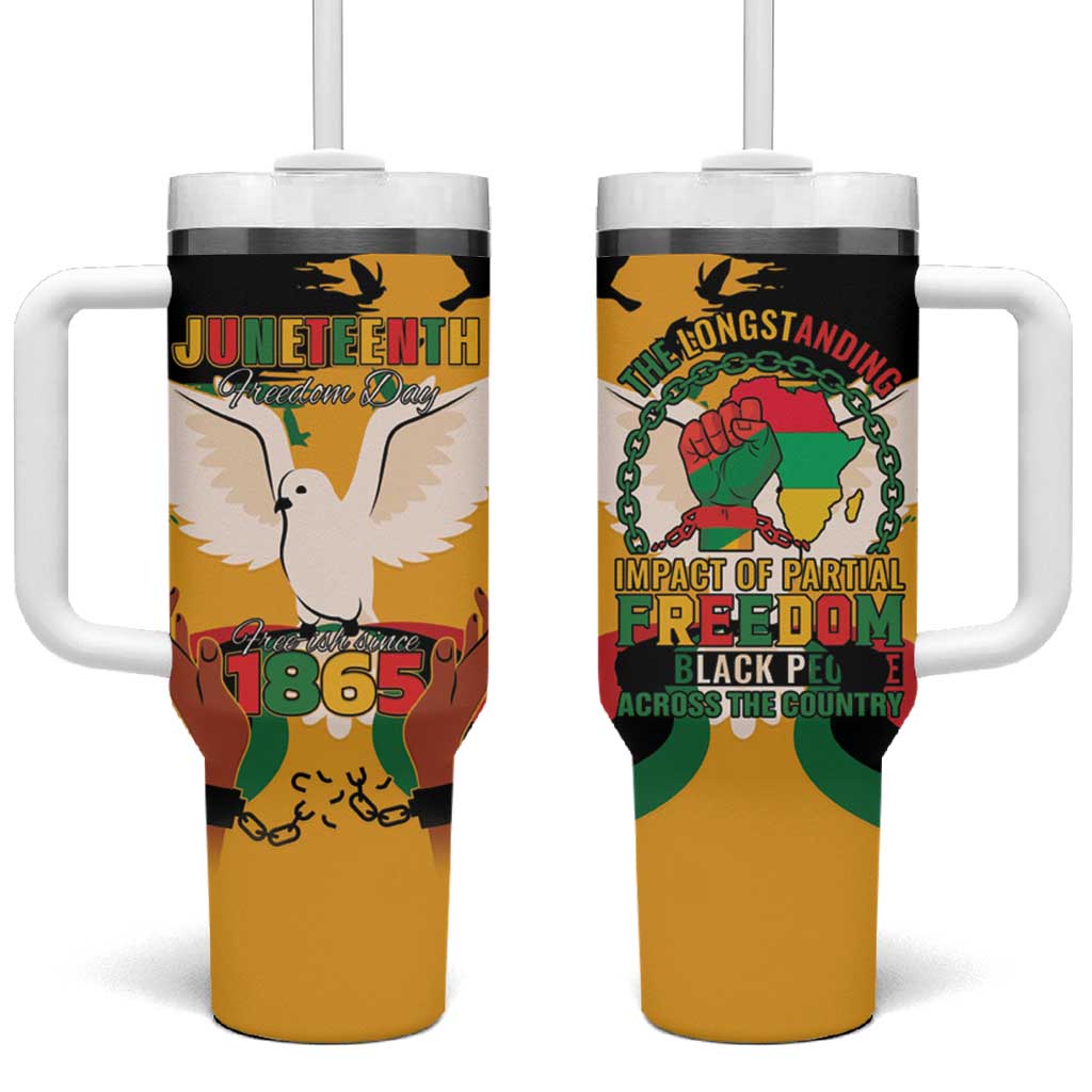 African American Juneteenth 1865 Tumbler With Handle Black Freedom LT15