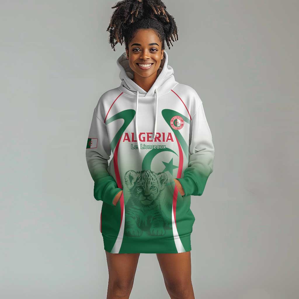 Algeria Rugby Custom Hoodie Dress Go Les Lionceaux LT15