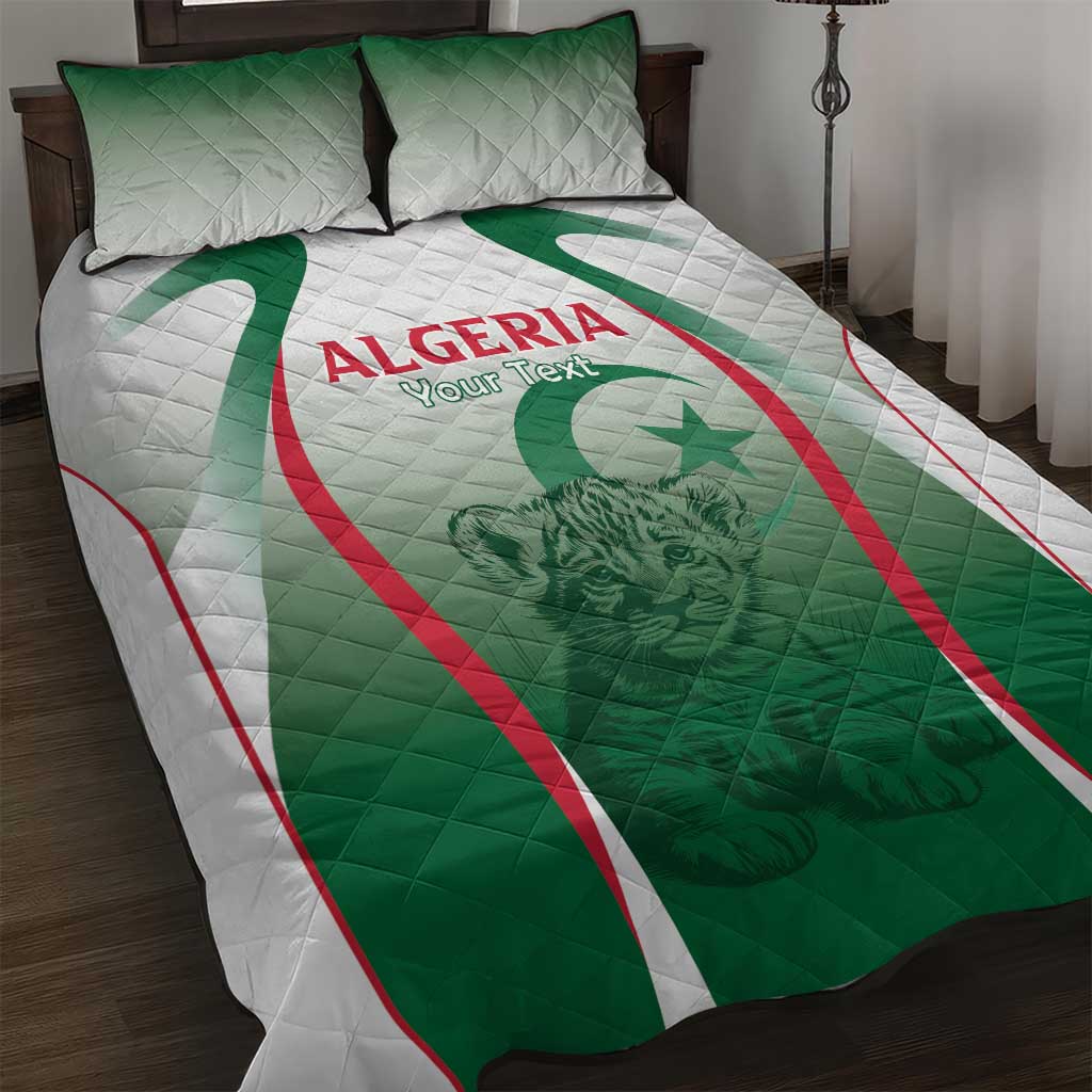 Algeria Rugby Custom Quilt Bed Set Go Les Lionceaux LT15
